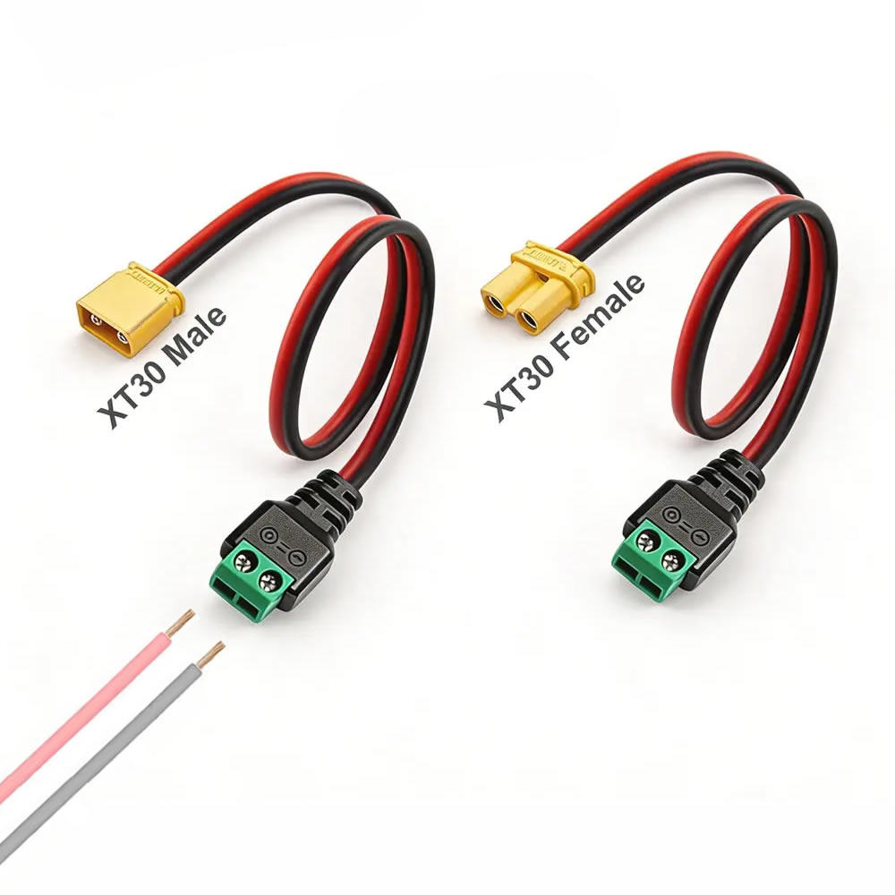 XT30 남성 여성 커넥터 플러그를 무납땜 2핀 나사  - Drone Battery Adapter 리뷰 및 가격